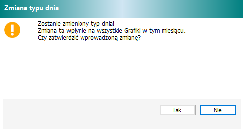 Zmiana typu dnia Zmiana typu dnia