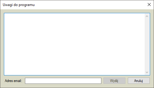 Przesyłanie uwag do programu Przesyłanie uwag do programu